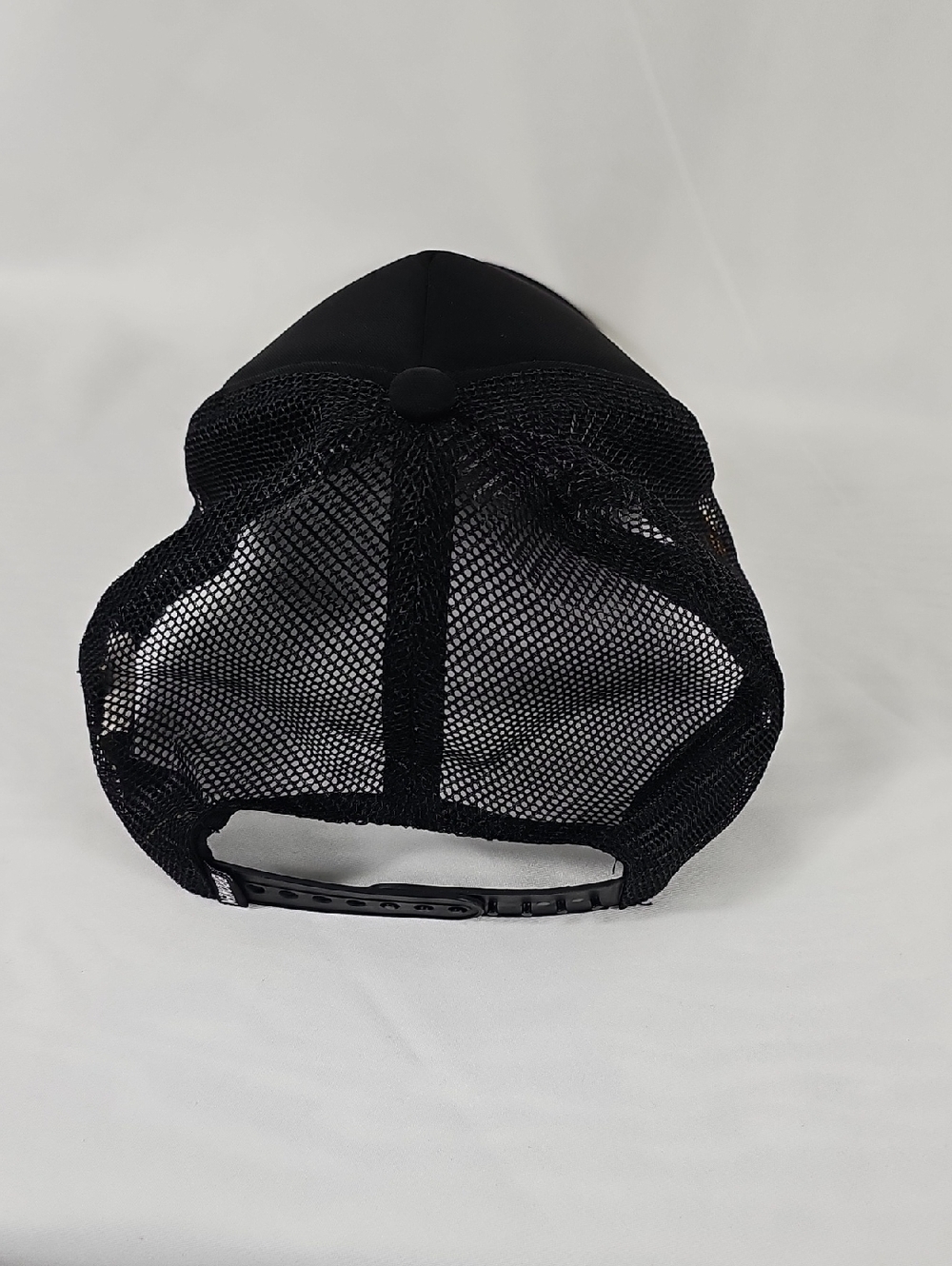 Black Trucker Cap with Gold Embroidery - Picture 3 of 6